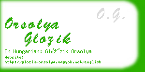 orsolya glozik business card